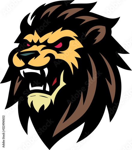 Fierce Lion Mascot Logo Icons – Powerful and Aggressive Vector Illustration