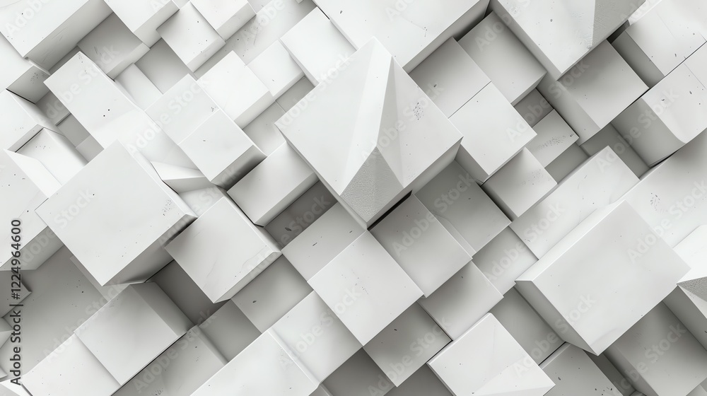 An abstract background of white cubes. An abstract background of white cubes.