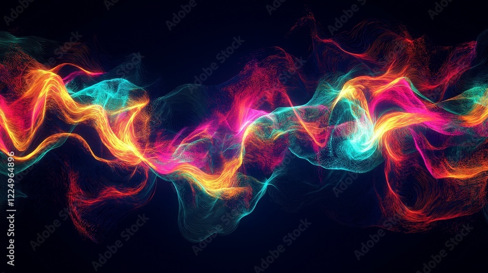 Fototapeta premium Dynamic Abstract Streams of Light in Motion