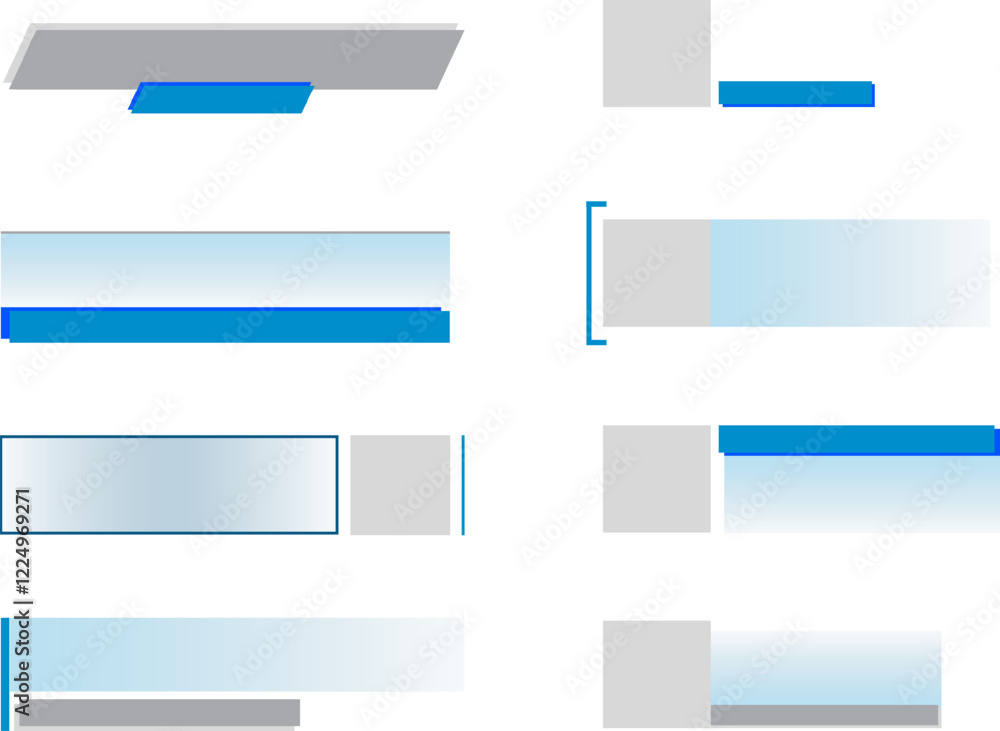 Banners for broadcasting against transparent background with blank space to insert text. Set of news bars with copy space. Television video template. Concept of social media, information. Banners for broadcasting against transparent background with blank space to insert text. Set of news bars with copy space. Television video template. Concept of social media, information.
