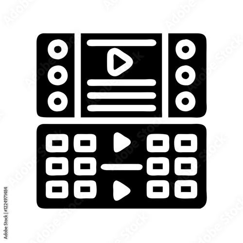 Series and Concatenation Entertainment SVG Icon Set