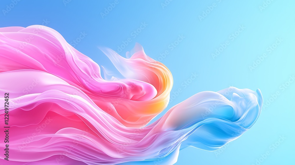 Abstract Colorful Fluid Background with Flowing Pastel Waves Abstract Colorful Fluid Background with Flowing Pastel Waves