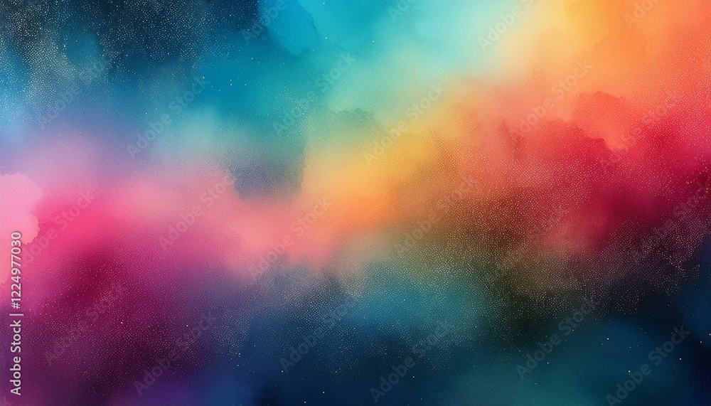 Fototapeta premium Colourful grunge grainy outer space nebula background gradient texture backdrop design