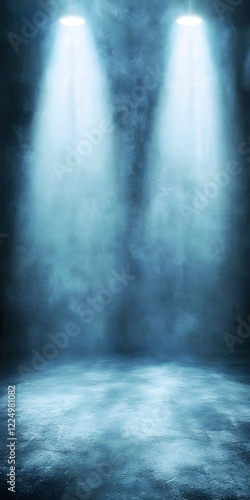 podium with spotlight