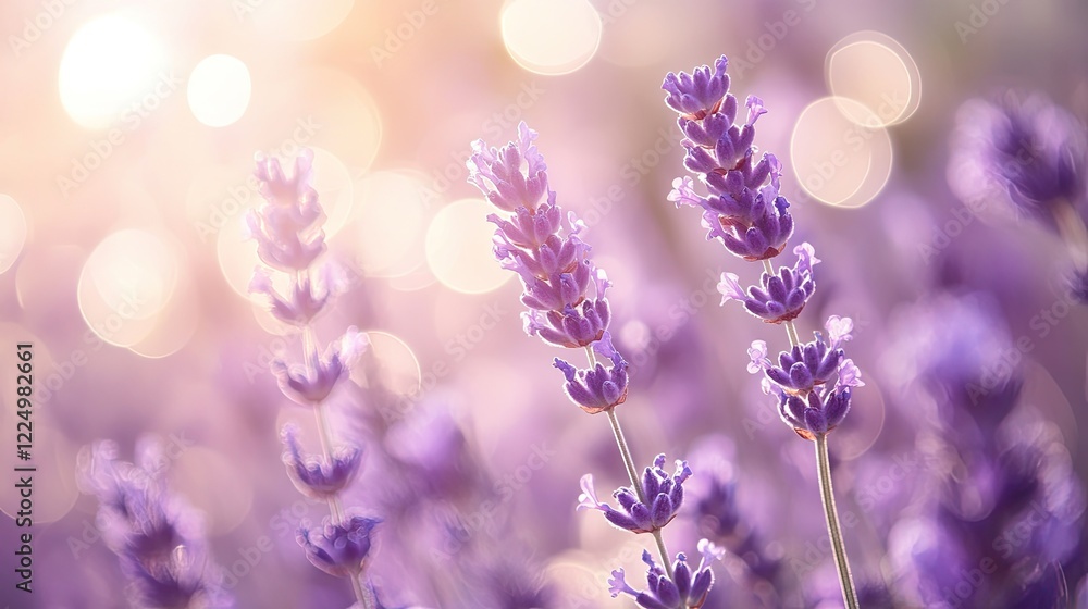 Obraz premium Abstract lavender background with blurred light streaks and soft focus.