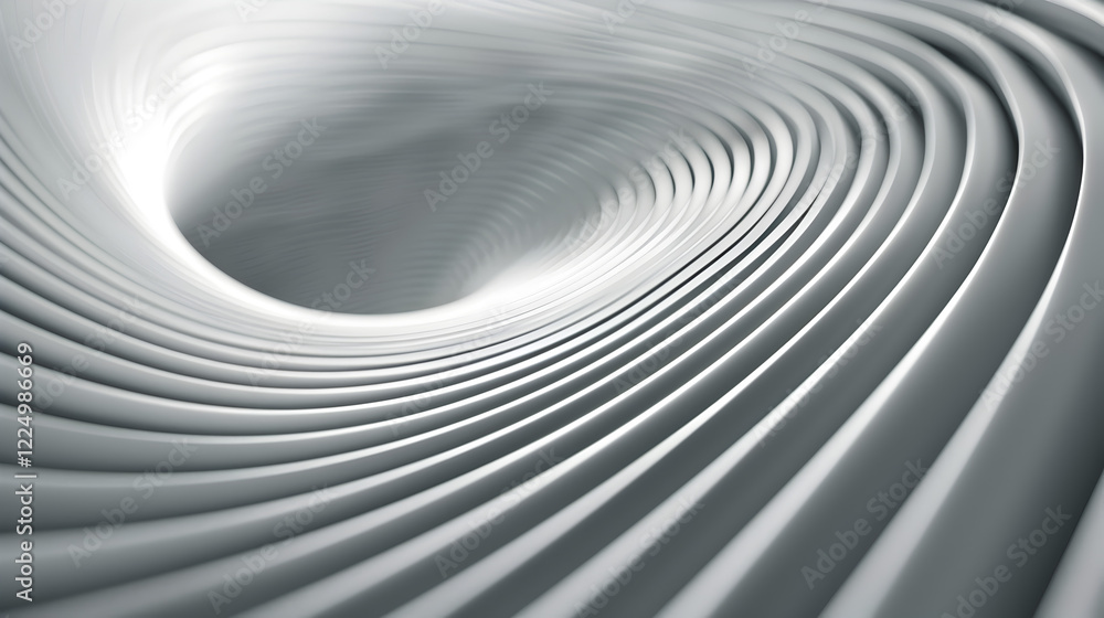 Obraz premium Abstract flowing lines creating a dynamic, smooth texture in shades of gray.