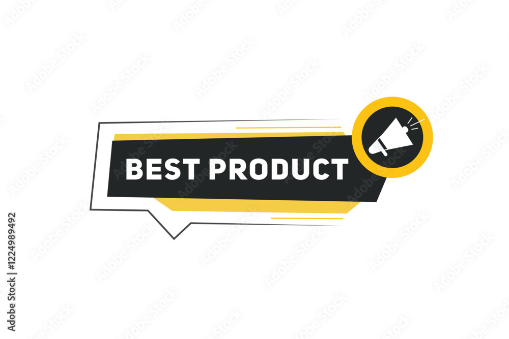 Best product banner modern template with megaphone Vector label colorful design. Web element or announcement. Best product banner modern template with megaphone Vector label colorful design. Web element or announcement.