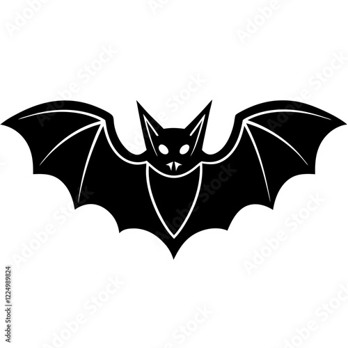 bat on a white