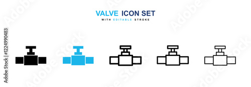 Valve icons in black and blue collection