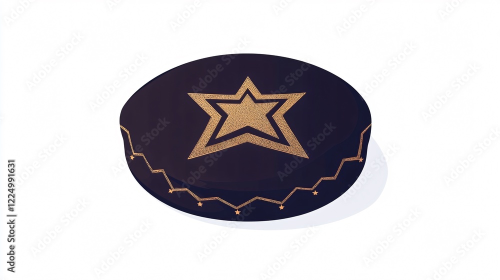 Elegant Hanukkah Jewish Kippah Star Silhouette Icon Vector for Festivities Elegant Hanukkah Jewish Kippah Star Silhouette Icon Vector for Festivities