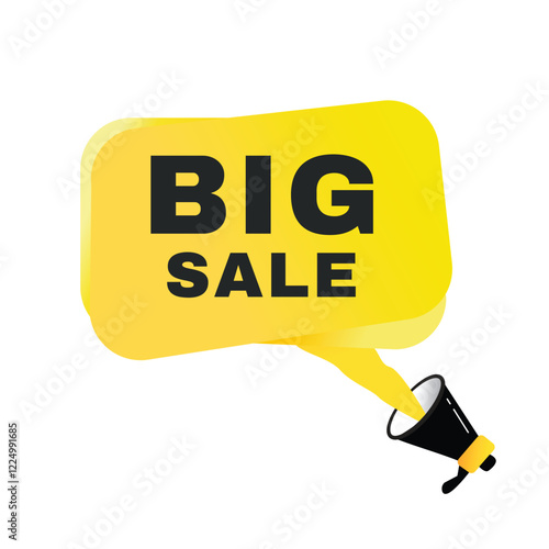 Big news banner flat vector illustration label, sign. vector illustration design template.