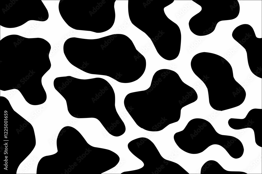 Black ink splash - Seamless Black and White Cow Print Pattern Vector. Cow texture repeated design background pattern backdrop wallpaper. Dalmatian color
Black ink splash - Seamless Black and White Cow Print Pattern Vector. Cow texture repeated design background pattern backdrop wallpaper. Dalmatian color