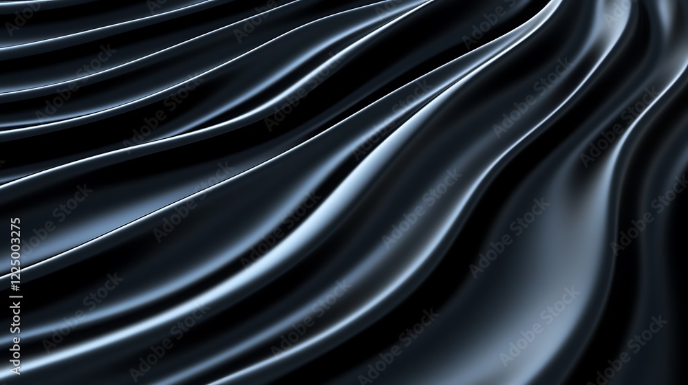 Fototapeta premium Abstract Dark Fabric Draped Swirls Background