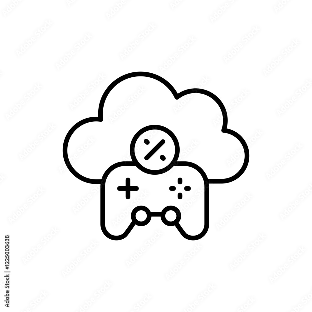 Online game store outline icons, minimalist vector illustration ,simple transparent graphic element .Isolated on white background Online game store outline icons, minimalist vector illustration ,simple transparent graphic element .Isolated on white background