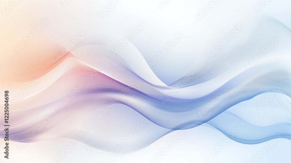 Fototapeta premium Abstract blue waves with smooth flowing lines and soft curves in a fluid design