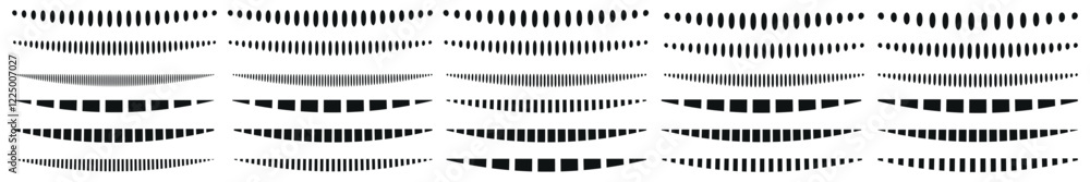 Semi-Circular text dividers set vector Semi-Circular text dividers set vector