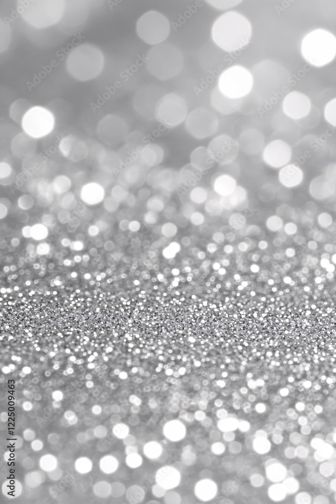 Silver glitter texture with bokeh effect creating a sparkling abstract background for design Silver glitter texture with bokeh effect creating a sparkling abstract background for design