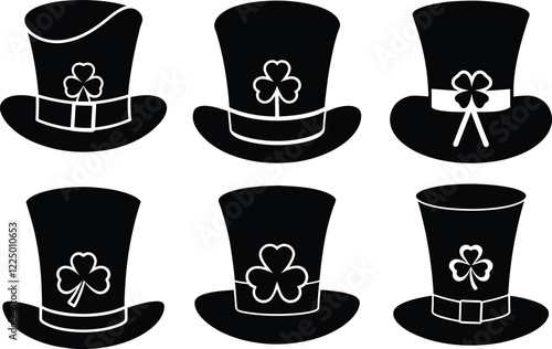 green, st, pat, ricks, day, hat, bow, a, white, background, 