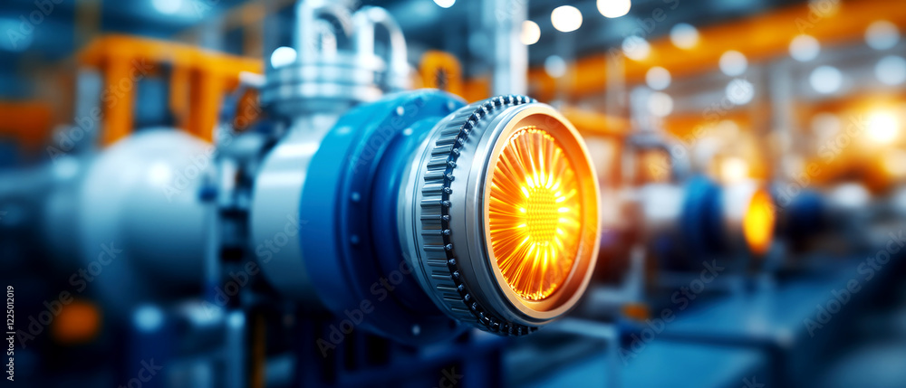 Fototapeta premium Innovative biomass energy solutions industrial facility technology showcase modern environment close-up view renewable energy concept