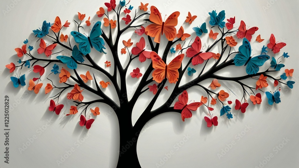 Fototapeta premium tree with red leaves