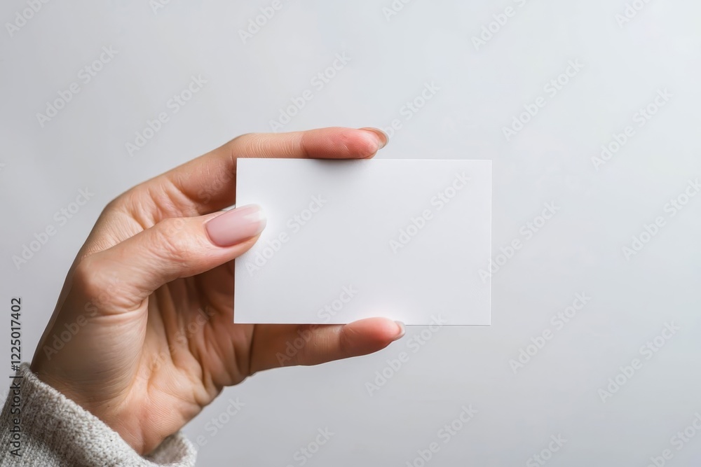 Obraz premium Woman holding something blank surprised isolated on a white background.