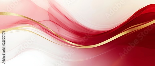 Abstract Red and Gold Swirl Background: Elegant Fluid Design for Luxury Branding and Modern Design Projects