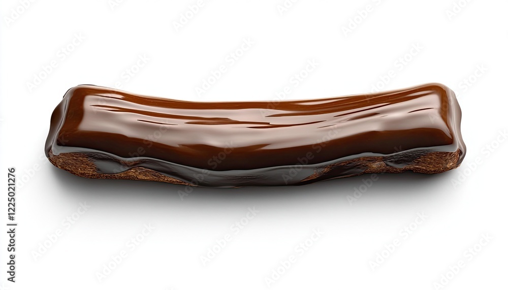 A chocolate éclair on a white background, with the glossy chocolate and delicate pastry captured in sharp HD resolution A chocolate éclair on a white background, with the glossy chocolate and delicate pastry captured in sharp HD resolution