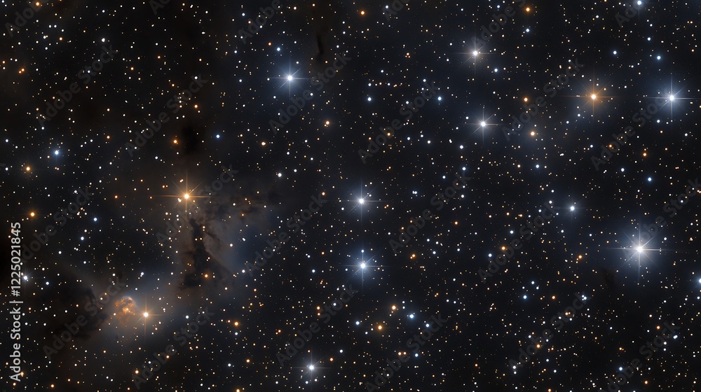 Obraz premium Nebula and deep space starry background for astronomical science education projects.