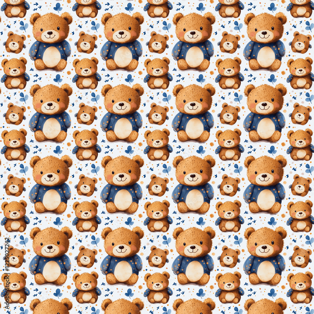 pattern with cute teddy bear pattern with cute teddy bear