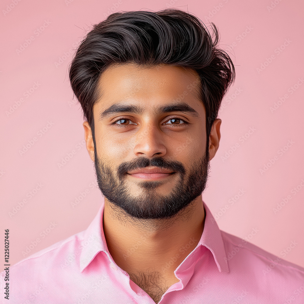 Fototapeta premium young indian handsome man smiling on isolated background
