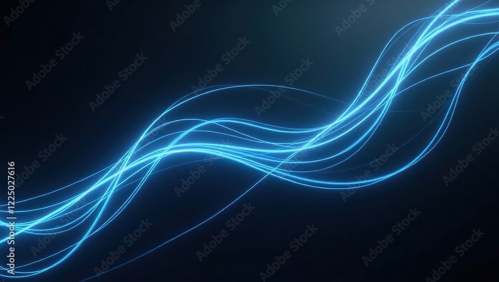 Abstract background with a intricate geometric pattern of glowing electric blue lines that crisscross and swirl in a mesmerizing dance. Abstract background with a intricate geometric pattern of glowing electric blue lines that crisscross and swirl in a mesmerizing dance.