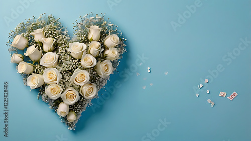 Heart-Shaped Floral Arrangement with Love Note