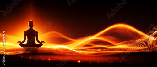 Obraz na płótnie Transformative hz therapy meditation session tranquil studio environment digital artwork inner peace concept