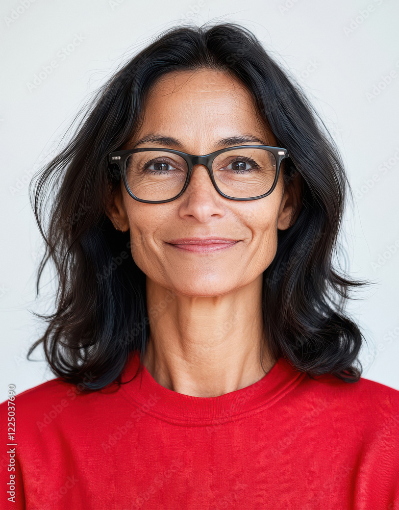 Fototapeta premium happy indian woman smiling on white background