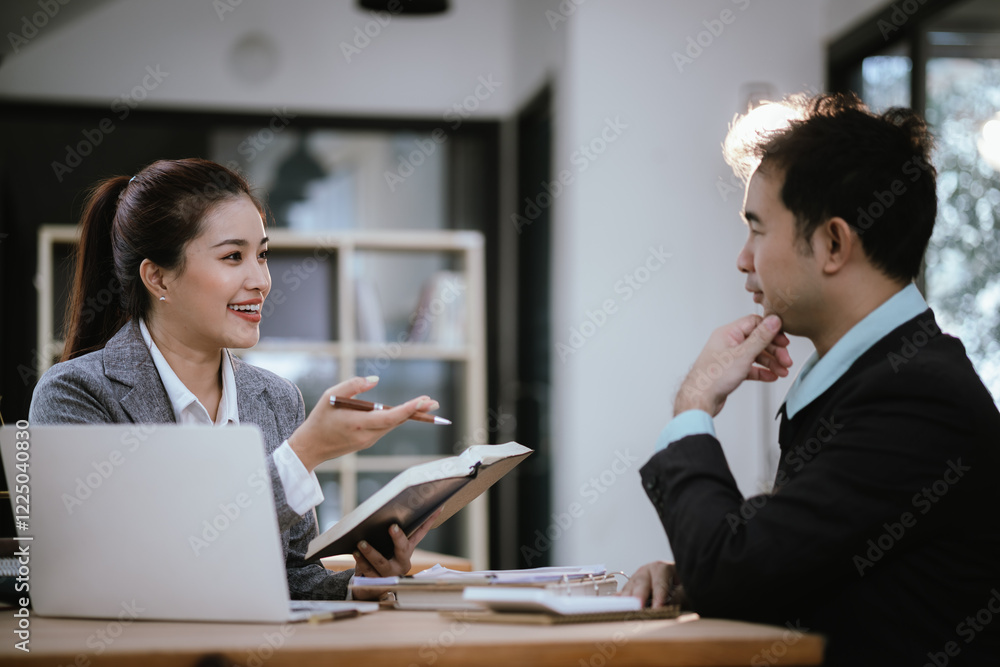 Lawyer Legal counsel presents to the client a signed contract with gavel and legal law. justice and lawyer Business partnership meeting concept. Lawyer Legal counsel presents to the client a signed contract with gavel and legal law. justice and lawyer Business partnership meeting concept.