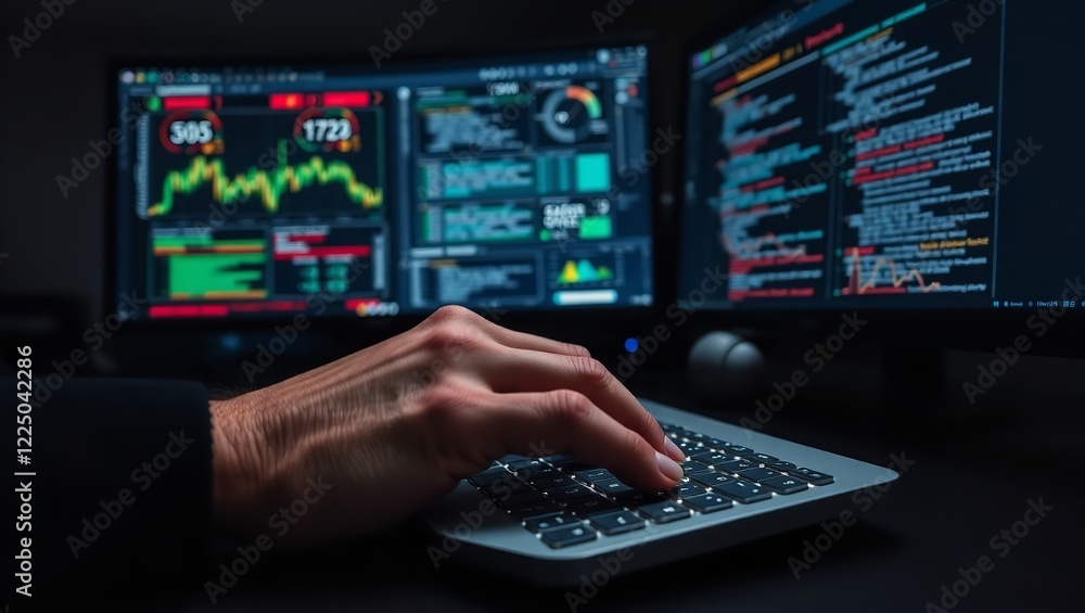 Programmer Hand Typing Code on Laptop Dark Background Stock Photo Software Development Digital Technology Cybersecurity Modern Workplace Night Work Programmer Hand Typing Code on Laptop Dark Background Stock Photo Software Development Digital Technology Cybersecurity Modern Workplace Night Work