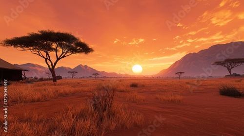 African Savanna Sunset
