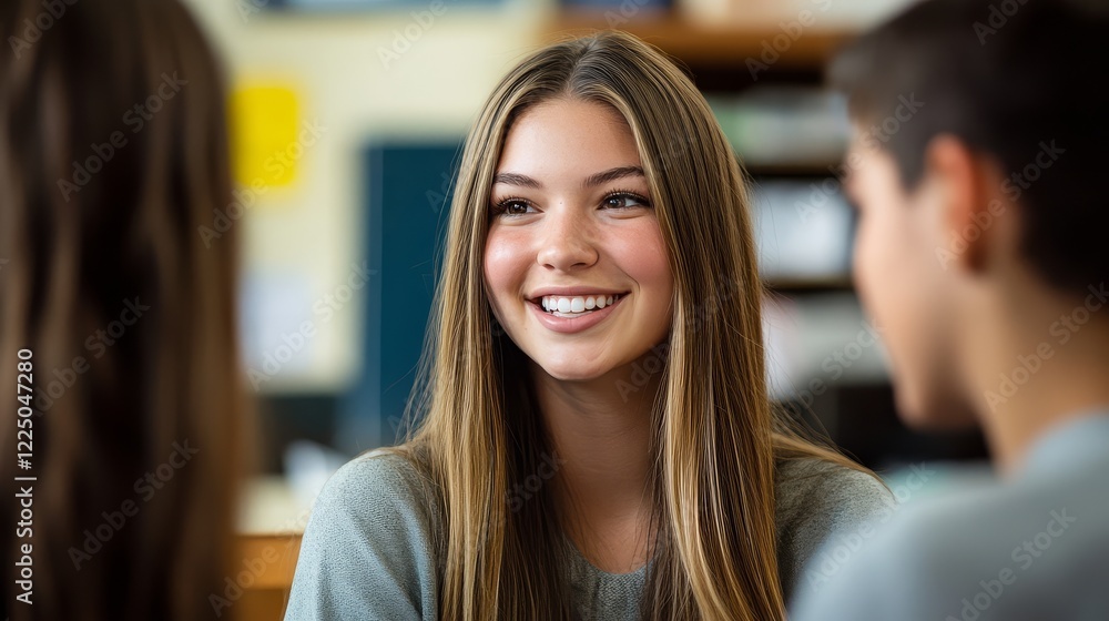 The counselor engages in a meaningful conversation with a student. The counselor engages in a meaningful conversation with a student.