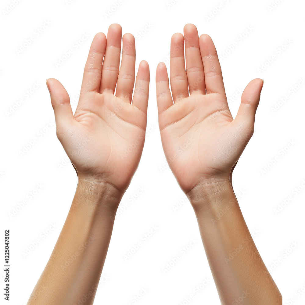 Two Hand Spread out Isolated on Transparent Background Two Hand Spread out Isolated on Transparent Background