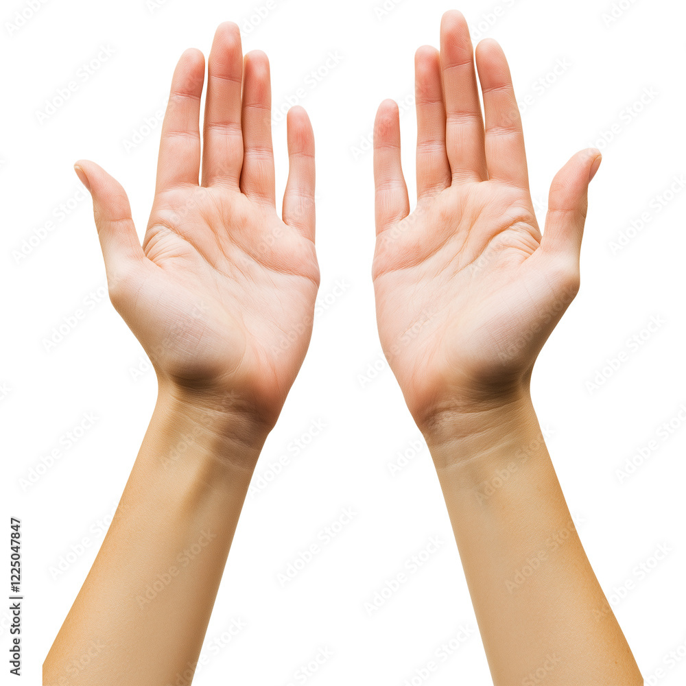 Two Hand Spread out Isolated on Transparent Background Two Hand Spread out Isolated on Transparent Background