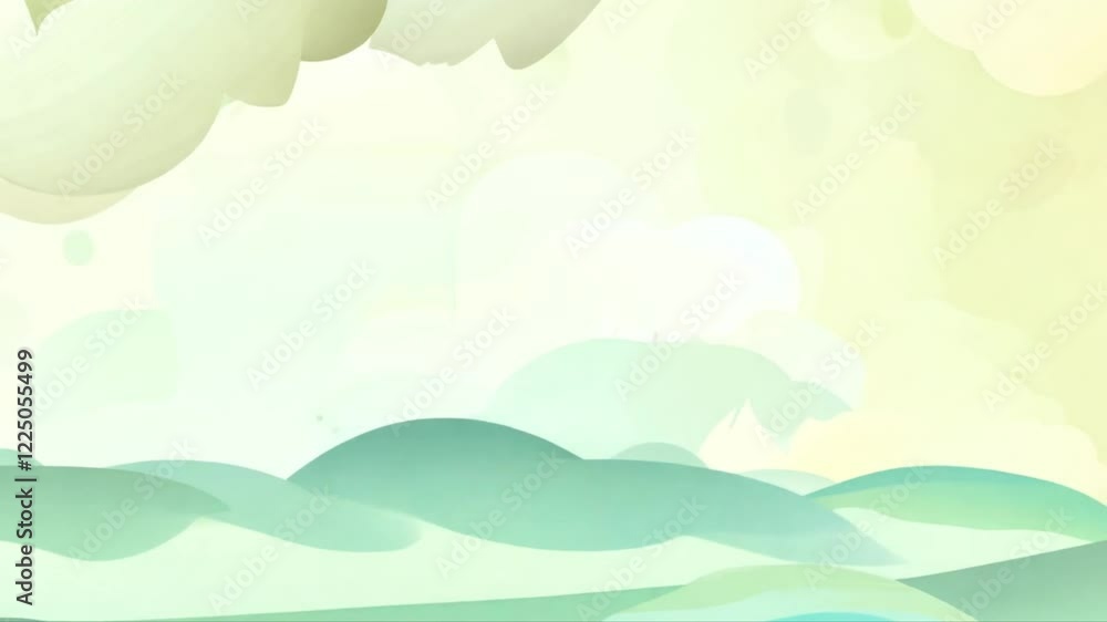 Seamless Nature-Inspired Pattern in Calming Pastel Tones Seamless Nature-Inspired Pattern in Calming Pastel Tones