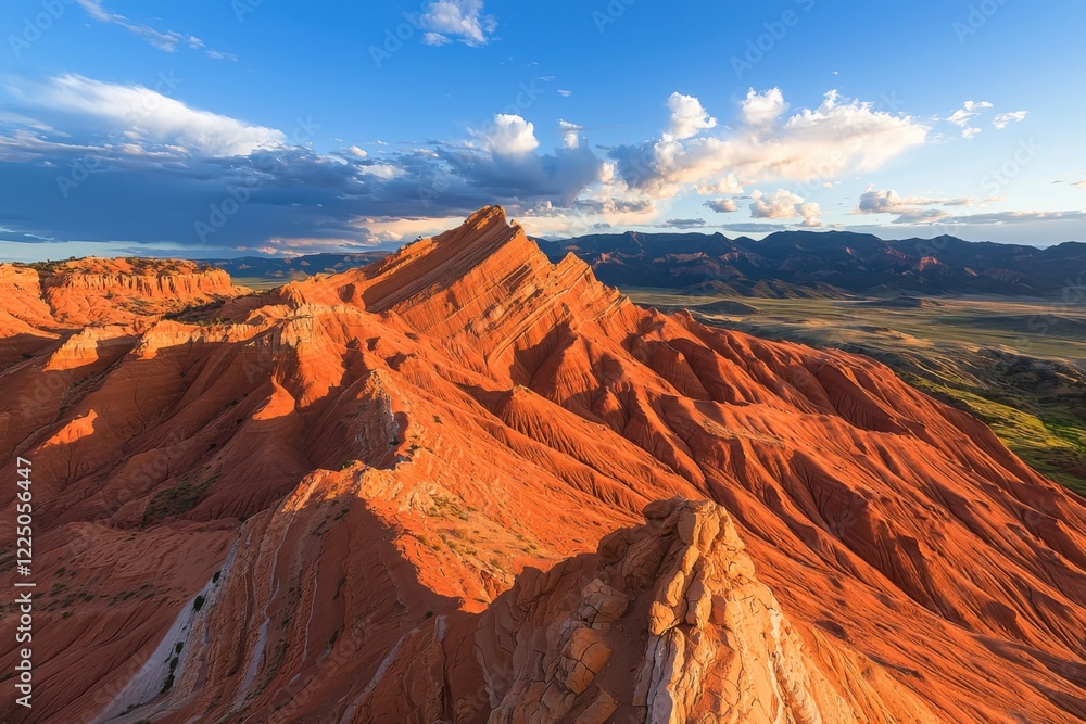 Dramatic sunset over red and orange sand dunes desert landscape gigapixel panorama captivating viewpoint nature's beauty Dramatic sunset over red and orange sand dunes desert landscape gigapixel panorama captivating viewpoint nature's beauty