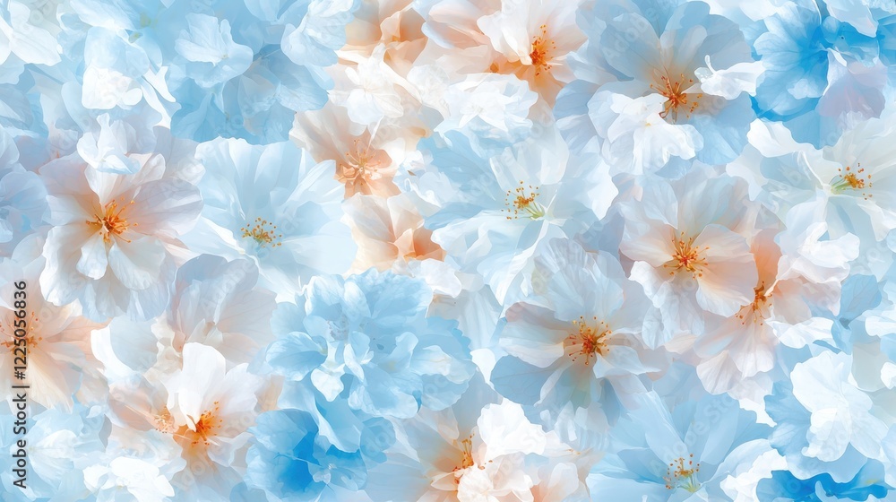 Delicate floral motifs serene environment gigapixel content soft pastel colors calming atmosphere Delicate floral motifs serene environment gigapixel content soft pastel colors calming atmosphere