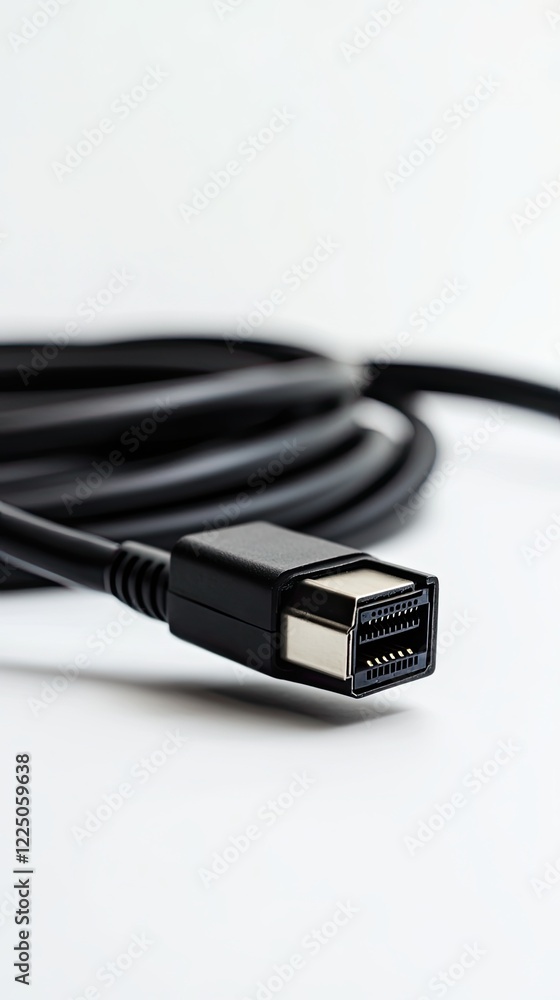 Close-up of a Black Cable Connector Close-up of a Black Cable Connector