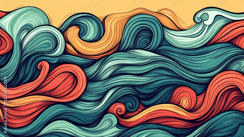 Abstract Wave Pattern Art Design Abstract Wave Pattern Art Design