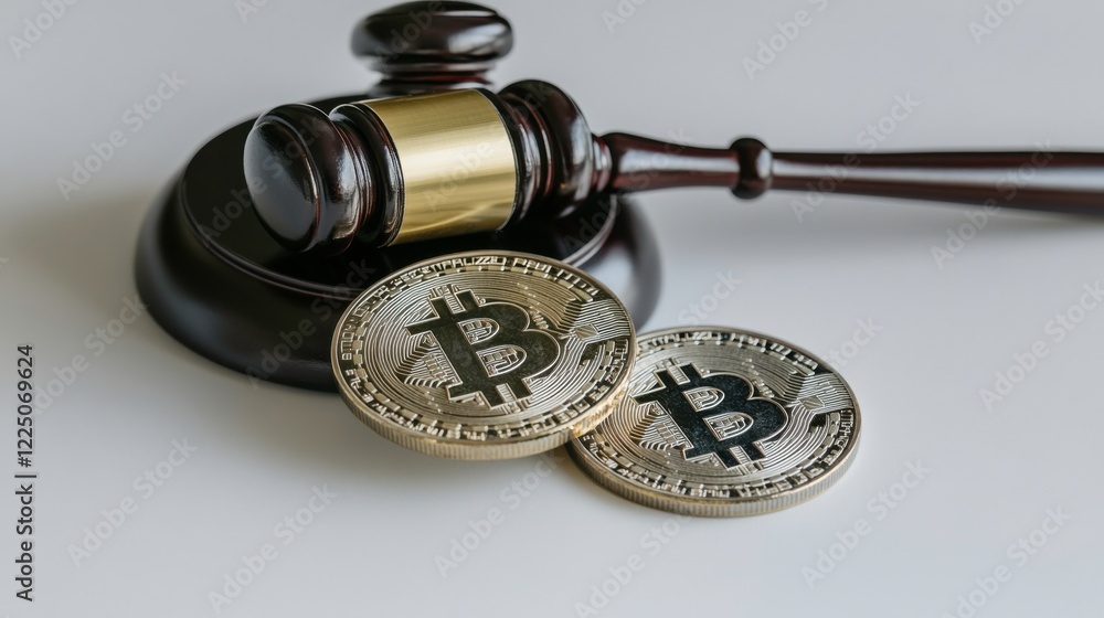 Fototapeta premium Legal Concepts of Cryptocurrency and Digital Currency Regulation