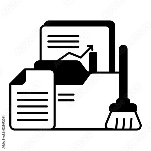 File optimization vector icon design, Web hosting service Symbol, Computing machines Sign, Internet Application Management stock illustration, Disk fragmentation or cleanup concept