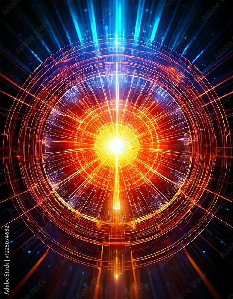 Obraz premium core pulsating with vibrant, futuristic energy.- 