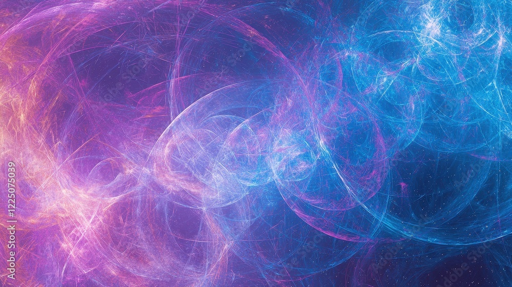 Fototapeta premium Colorful Abstract Cosmic Background with Swirling Light Patterns