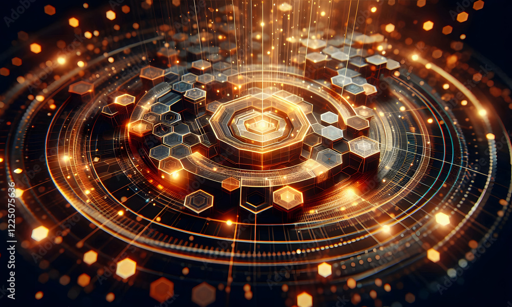 Digitales Netzwerk, Cybersicherheit, Datenschutz und sichere Informationssysteme in einer vernetzten Umgebung symbolisieren Digitales Netzwerk, Cybersicherheit, Datenschutz und sichere Informationssysteme in einer vernetzten Umgebung symbolisieren